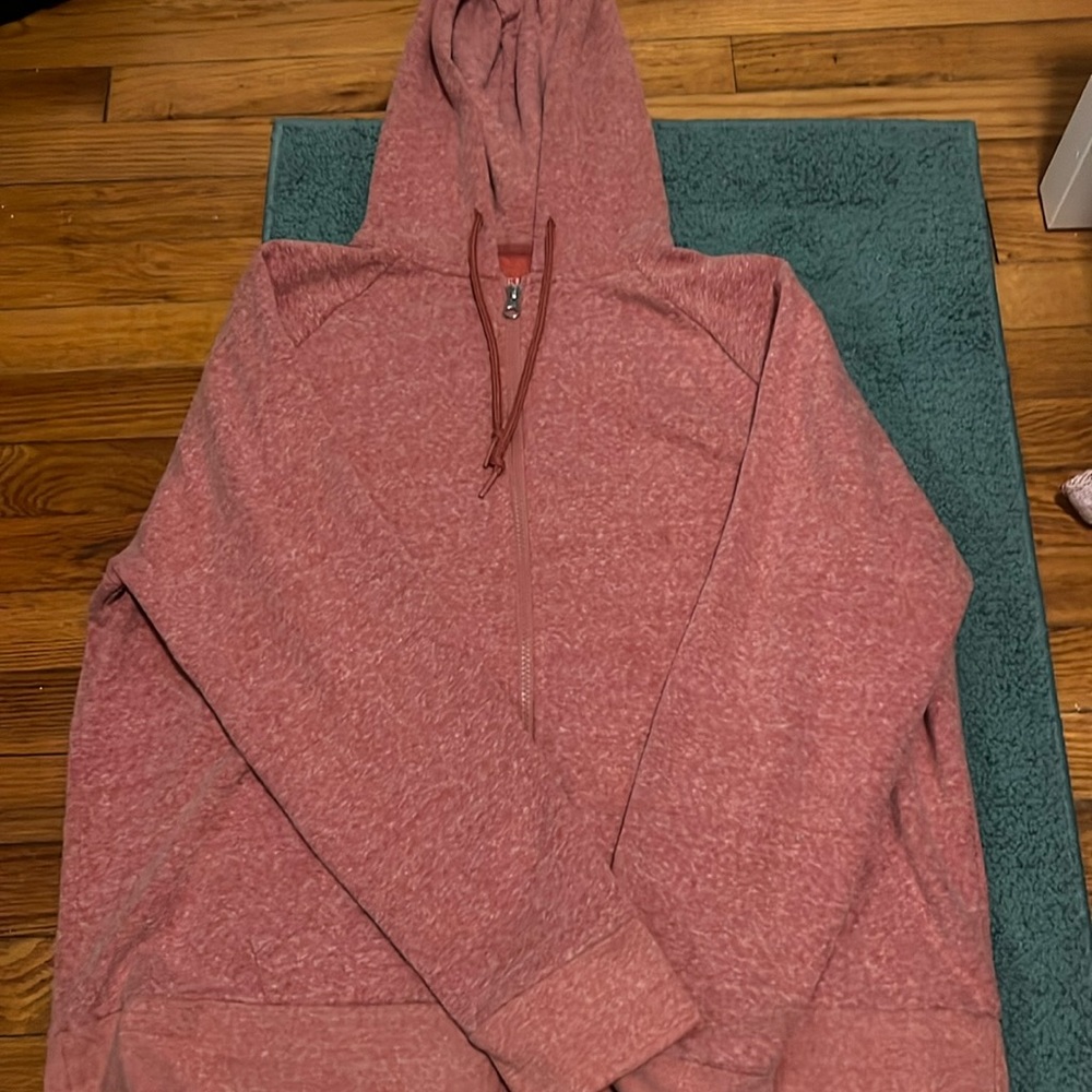 Pink Oversized Zip Up Hoodie